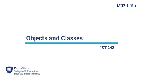 Thumbnail for M02-L01a: Object-Oriented Programming Intro