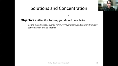 Thumbnail for CHEM 130 - Units of Concentration