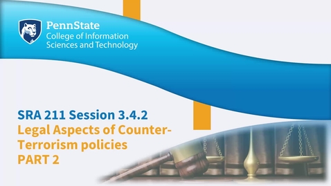 Thumbnail for 3.4.2 Legal Aspects of Counterterrorism Policies (PART 2)