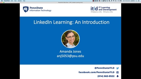 Thumbnail for entry Linkedin Learning- an Introduction