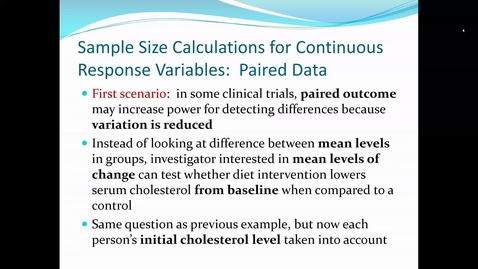 Thumbnail for Lecture 4.2. Sample Size (Part 5) [PHS580]