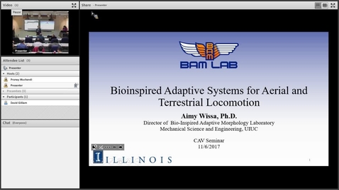 Thumbnail for CAV Seminars 11/06/2017 - Dr. Aimy Wissa