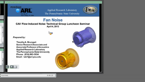 Thumbnail for Tim Brungart 4/4/2013 =&gt; Flow Induced Noise