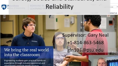 Thumbnail for Safety, codes, standards, reliability - Quiz - ME 440