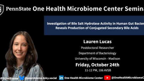Thumbnail for Investigation of Bile Salt Hydrolase Activity in Human Gut Bacteria | Lauren Lucas