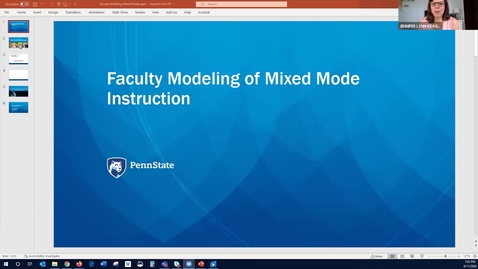 Thumbnail for entry Faculty Modeling of Mixed Mode Instruction: Keep Teaching Webinar Series