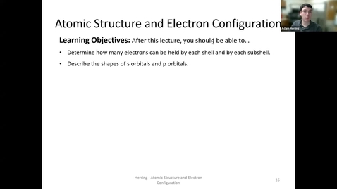 Thumbnail for entry CHEM 130 - Shells, Subshells, and Orbitals