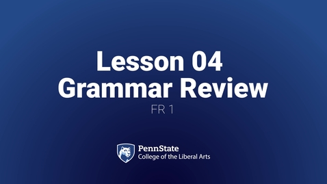 Thumbnail for FR1 L04B Grammar Review