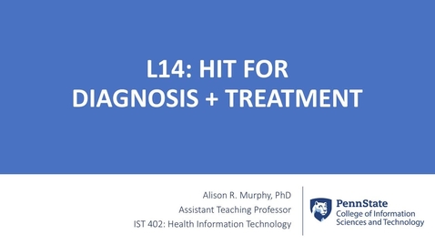 Thumbnail for 14 .1 HIT for Diagnosis + Treatment