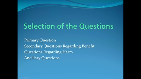 Thumbnail for Lecture 2.1. Research Questions (Part 2) [PHS580]