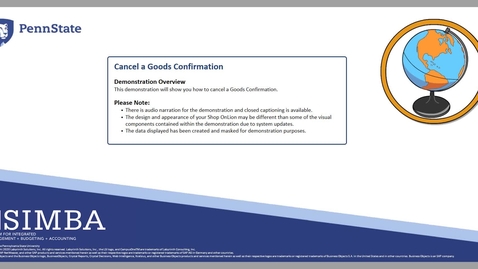 Thumbnail for SIMBA Short: Cancel a Goods Confirmation