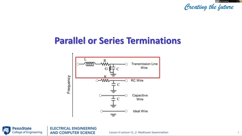 Thumbnail for EE 443 FA25 | Video Lecture 11.2 | Parallel or Series Terminations