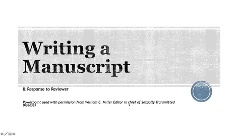 Thumbnail for Writing a Manuscript [PHS 892]