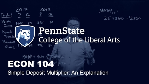 Thumbnail for ECON104_L09_Simple_Deposit_Multiplier_Explanation