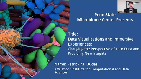 Thumbnail for entry 2022 JAN 21 Data Visualizations and Immersive Experiences: Changing the Perspective of Your Data and Providing New Insights