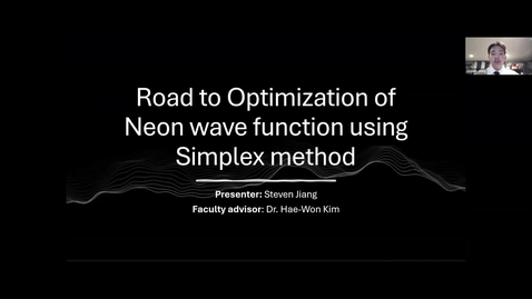 Thumbnail for entry Road to Optimization of Neon wave function using Simplex method v3