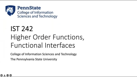 Thumbnail for M06-L01a-Higher Order Functions, Functional Interfaces