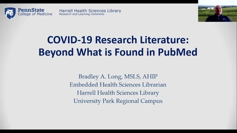 Thumbnail for entry COVID-19 Research Literature: Beyond What is Found in PubMed