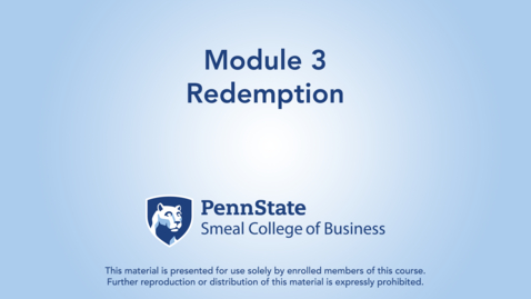 Thumbnail for ACCTG 802 Module 3: Redemption
