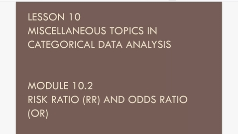 Thumbnail for Module 10.2. RR and OR a