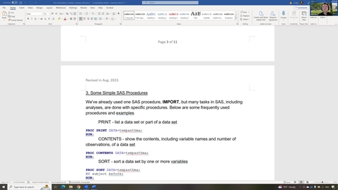 Thumbnail for Orientation Tutorial: SAS OnDemand Part 3