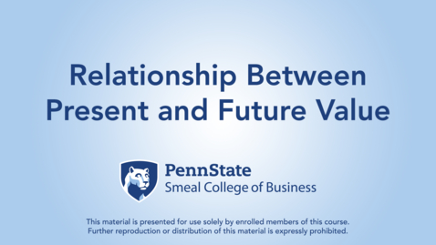 Thumbnail for Relationship Between Present and Future Value