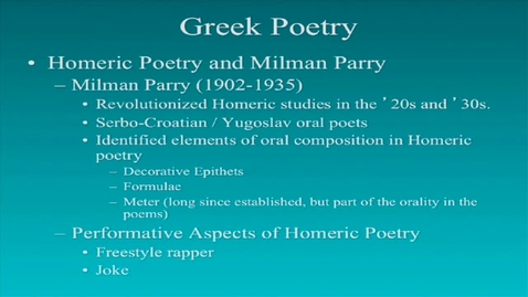 Thumbnail for CAMS025_L11_Video_02_Homeric_Poetry