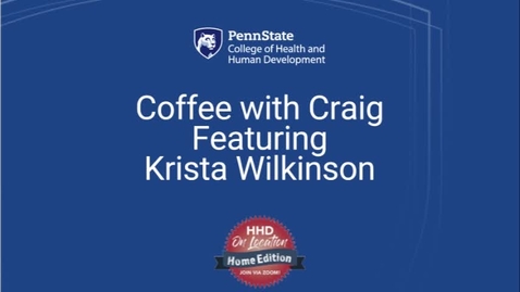 Thumbnail for entry Coffee with Craig Featuring Krista Wilkinson