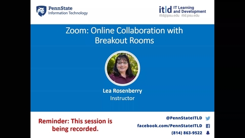 Thumbnail for Zoom: Promoting Online Collaboration with Breakout Rooms