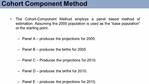 Thumbnail for entry SOC573_L09_Cohort_Component_Method_Estimation