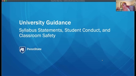 Thumbnail for entry University Guidance on Syllabus Statements, Student Conduct, and Classroom Safety: Keep Teaching Webinar Series
