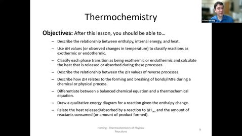 Thumbnail for entry CHEM 130 - Thermochemistry of Physical Reactions