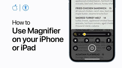 Thumbnail for Using Magnifier on your iPad