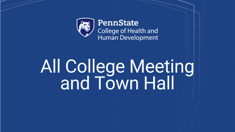 Thumbnail for entry Spring 2020 All-College Meeting and HHD Town Hall