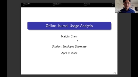 Thumbnail for entry Naibin Chen - Student Employee Showcase Presentation