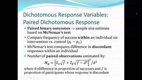 Thumbnail for entry Lecture 6.1. Sample Size (II) (Part 3) [PHS580]