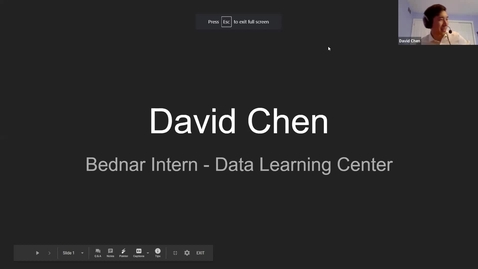 Thumbnail for David Chen - Student Employee Showcase Presentation