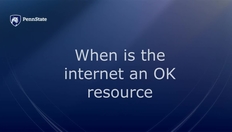 Go to Using the Internet for Classwork - Make Sure Its OK with duration: 2 minutes, 15 seconds