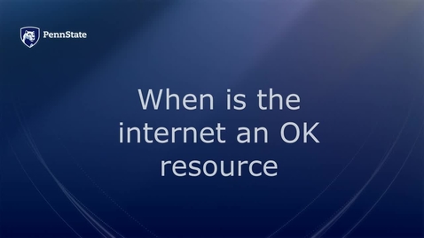 Thumbnail for Using the Internet for Classwork - Make Sure Its OK