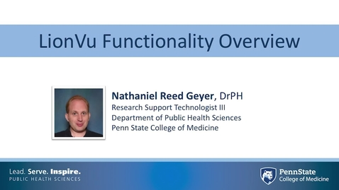 Thumbnail for LionVu - Functionality Overview