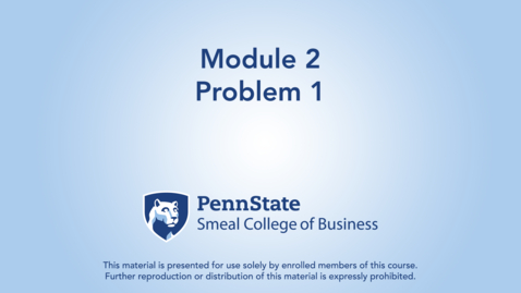 Thumbnail for ACCTG 802 Module 2: Problem 1