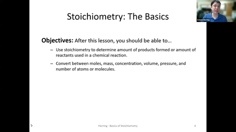 Thumbnail for entry CHEM 130 - Stoichiometry: The Basics