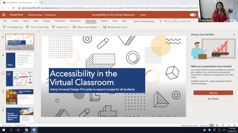 Thumbnail for Accessibility in the Virtual Classroom