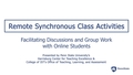 Go to Remote Synchronous Class Activities with duration: 4 minutes, 38 seconds