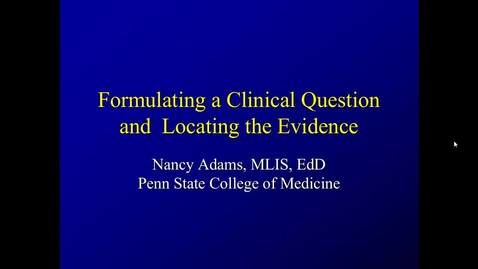 Thumbnail for entry PICO questions hierarchy of evidence
