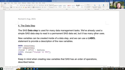 Thumbnail for Orientation Tutorial: SAS OnDemand Part 4