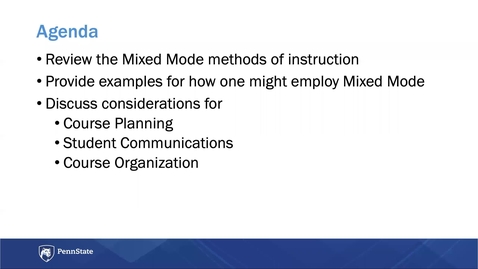 Thumbnail for entry Planning for Mixed Mode Instruction: Keep Teaching Webinar Series