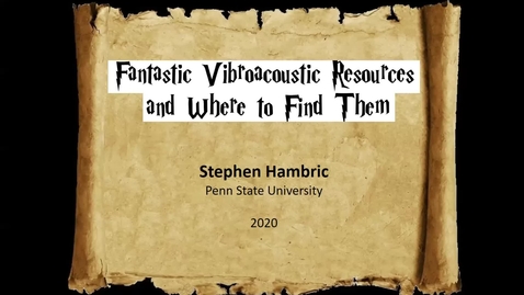 Thumbnail for entry Dr. Steve Hambric -- CAV Seminar -- 7/15/2020