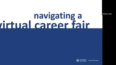 Thumbnail for Navigating a Virtual Career Fair