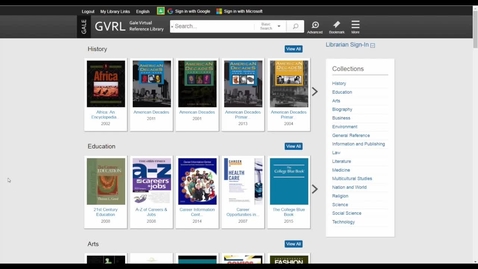 Thumbnail for SOC573_and_APDEM803_L02_Library_Search_Gale_Virtual_Reference